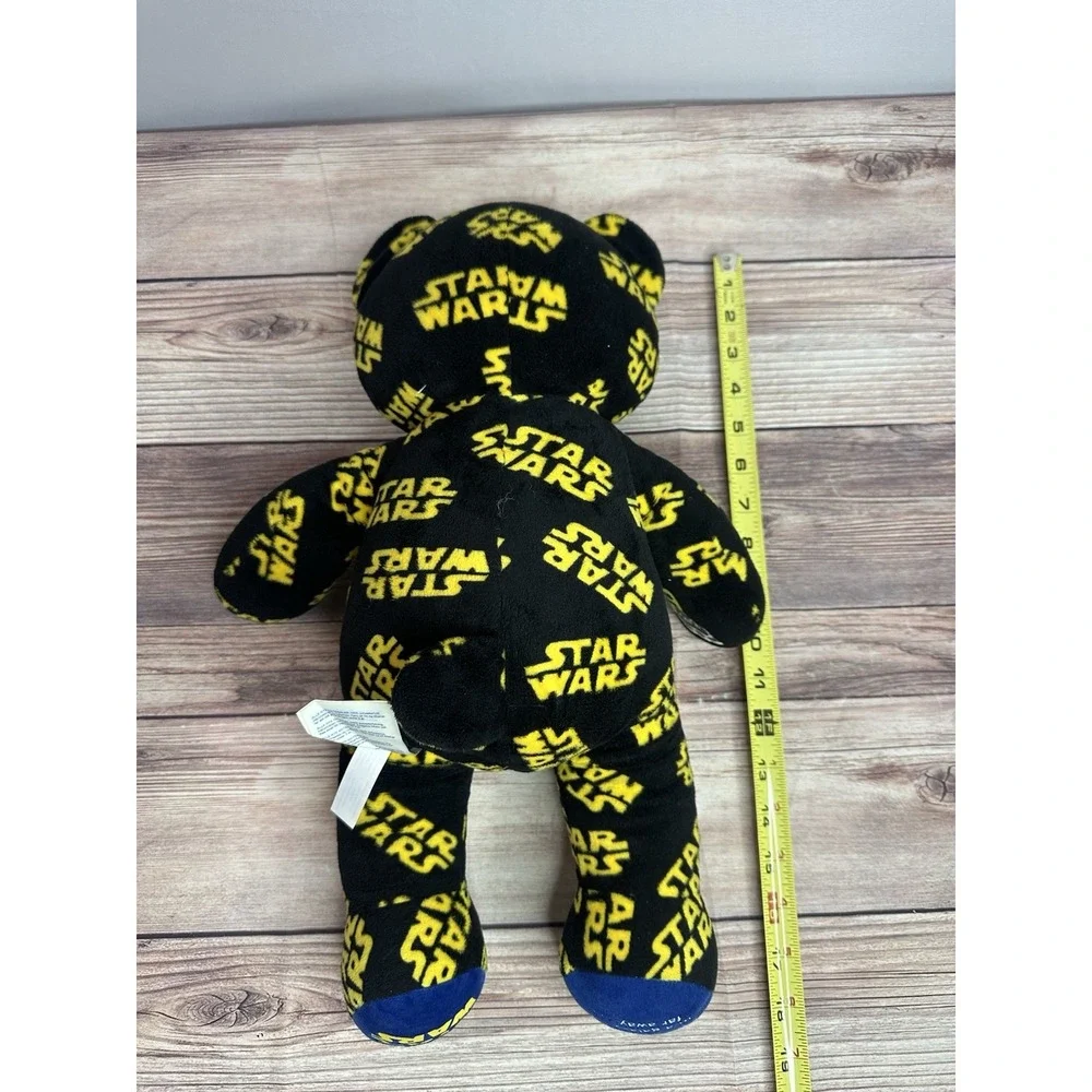 Build A Bear Star Wars Logo‎ Teddy Black Yellow Blue Plush 2016. Plays theme.